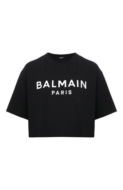 Женская хлопковая футболка BALMAIN, арт. AF0EE020BB02