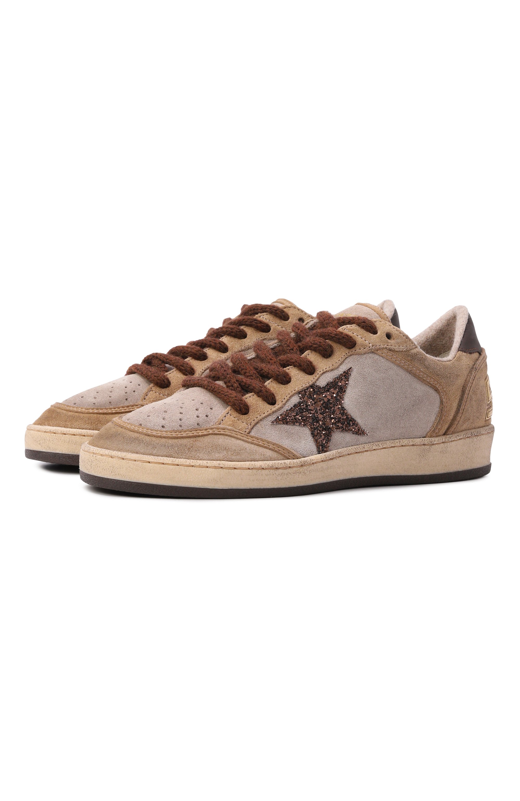 Замшевые кеды ball star GOLDEN GOOSE DELUXE BRAND, арт. GWF01034.F008067, фото 1