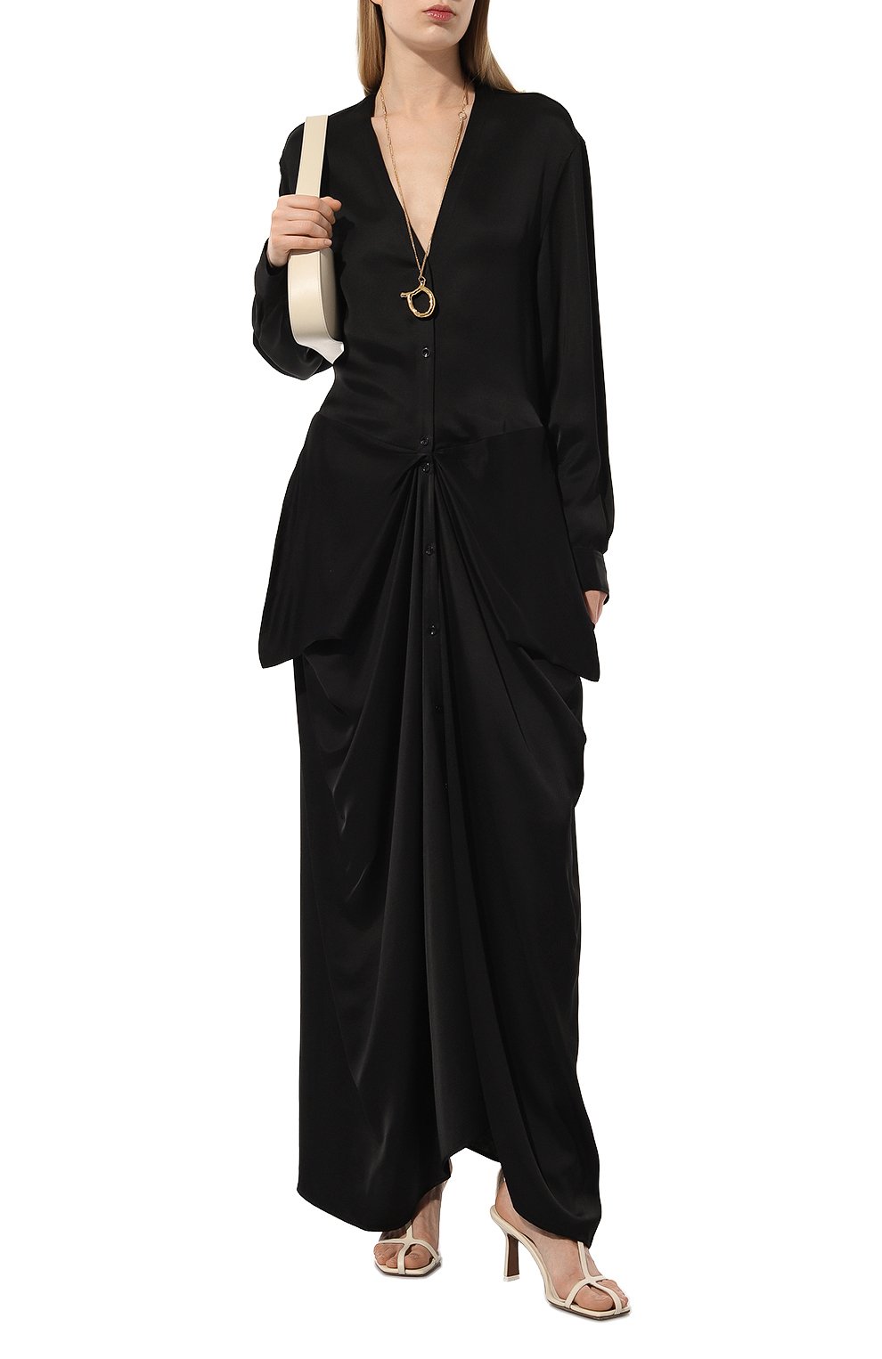 Платье из вискозы TOTEME, арт. 242-WRD1730-FB0160, фото 2