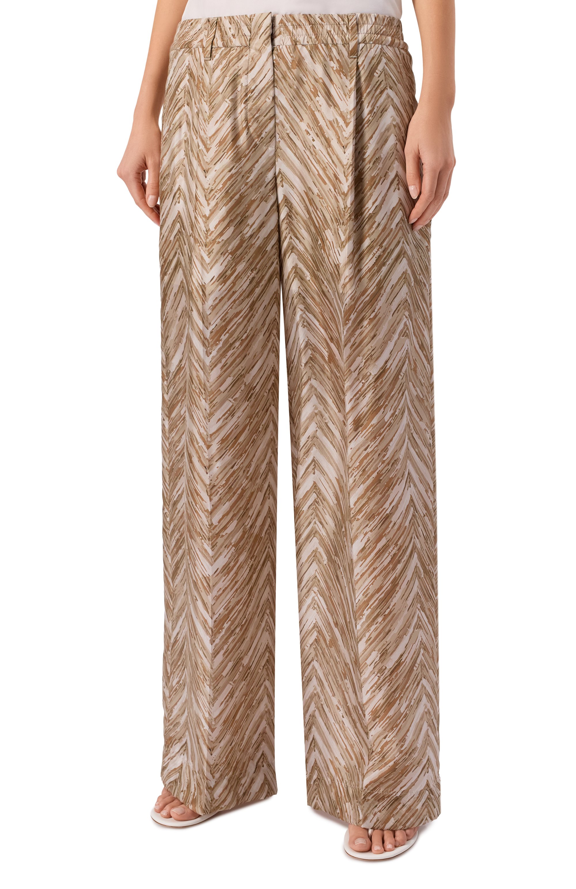 Шелковые брюки BRUNELLO CUCINELLI, арт. MQ956P9229, фото 3