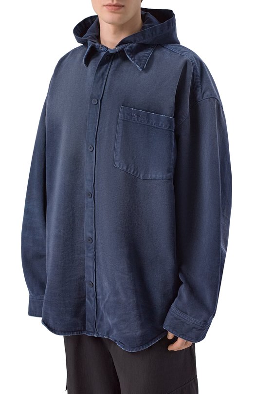 Джинсовая куртка-рубашка Balenciaga 857178/TTW64 Синий  857178/TTW64 Фото 3