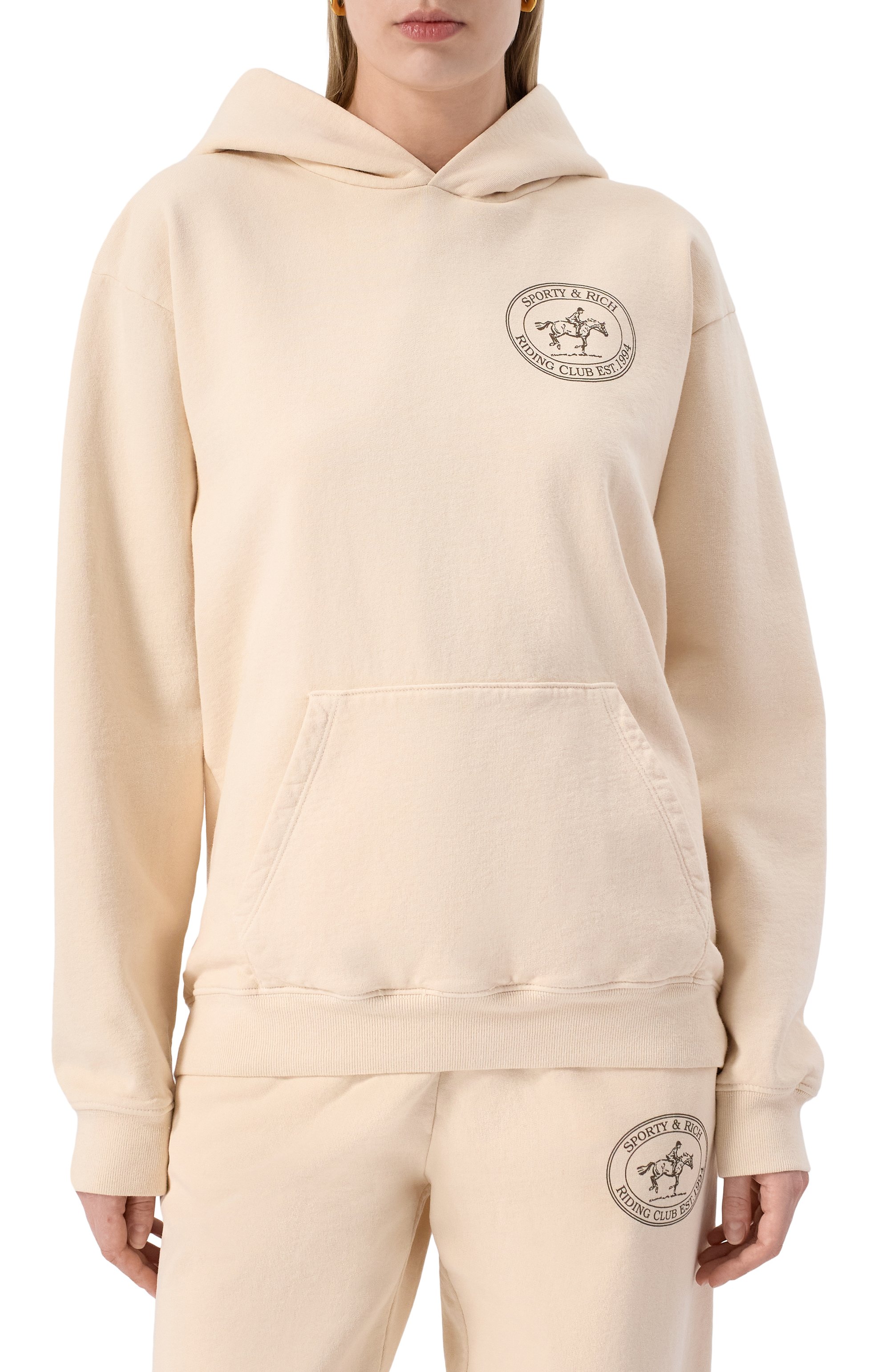 Хлопковое худи SPORTY AND RICH, арт. ST070612244CR01, фото 3