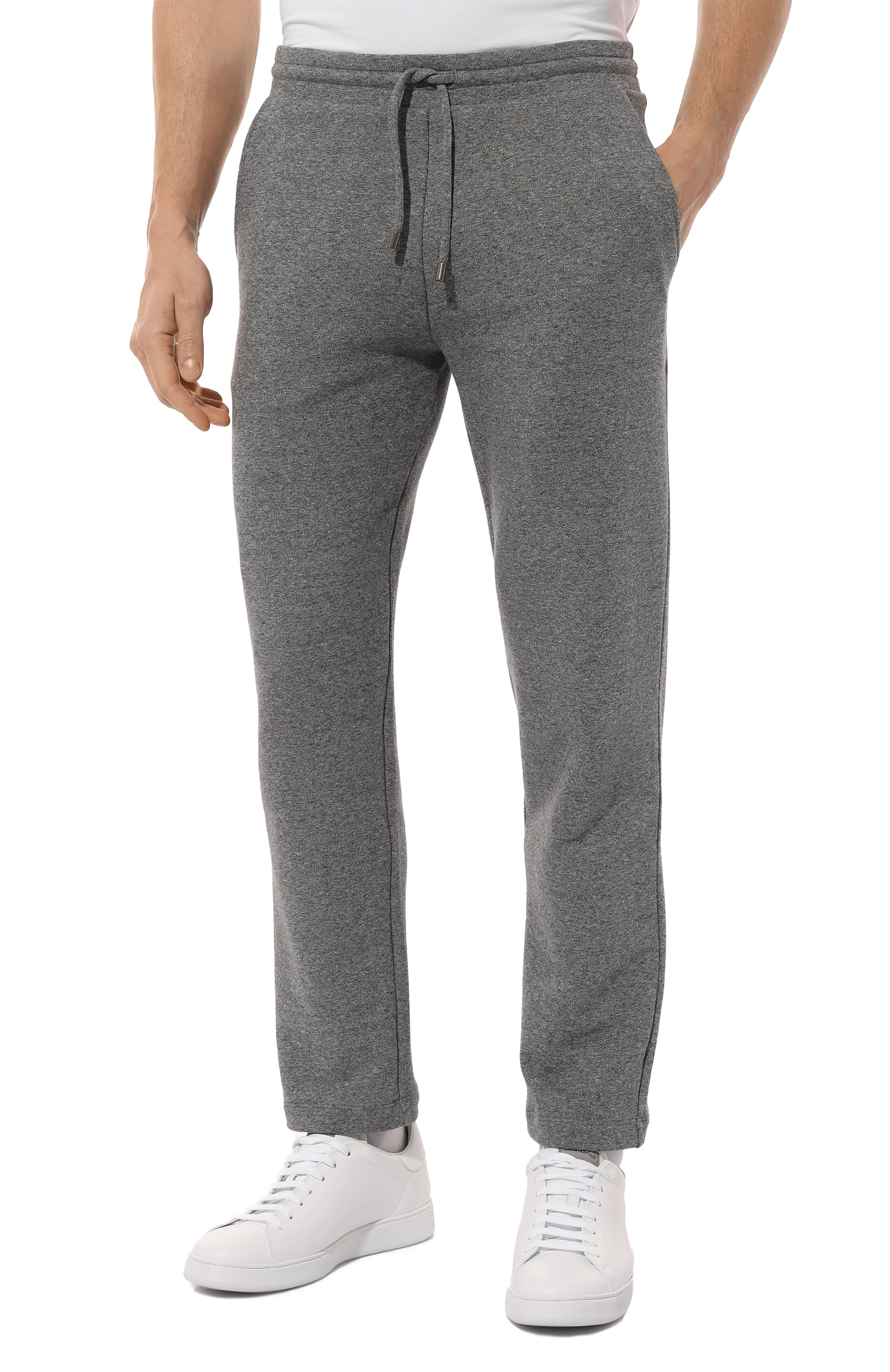 Хлопковые брюки CANALI серого цвета по цене 76200 руб., арт. T0886/MJ02249, фото 3 Хлопковые брюки CANALI, арт. T0886/MJ02249, фото 3