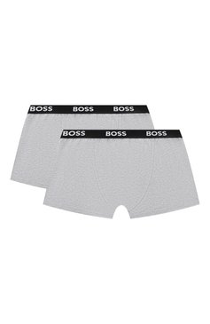 Детские комплект из двух боксеров BOSS светло-серого цвета, арт. J20422/14A-16A | Фото 2 (Материал сплава: Проставлено; Материал внешний: Хлопок; Драгоценные камни: Проставлено; Рукава: Короткие; Ростовка одежда: 16 лет | 164 см, 13 - 15 лет | 158 см)
