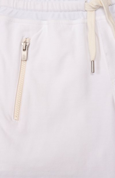 Хлопковые шорты BRUNELLO CUCINELLI белого цвета по цене 39950 руб., арт. BE854E392B, фото 3 Хлопковые шорты BRUNELLO CUCINELLI, арт. BE854E392B, фото 3