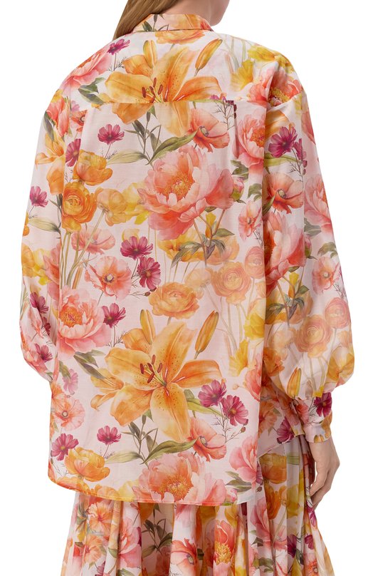 Блузка из хлопка и шелка YVON 0 160809 Оранжевый  0 160809 Фото 4