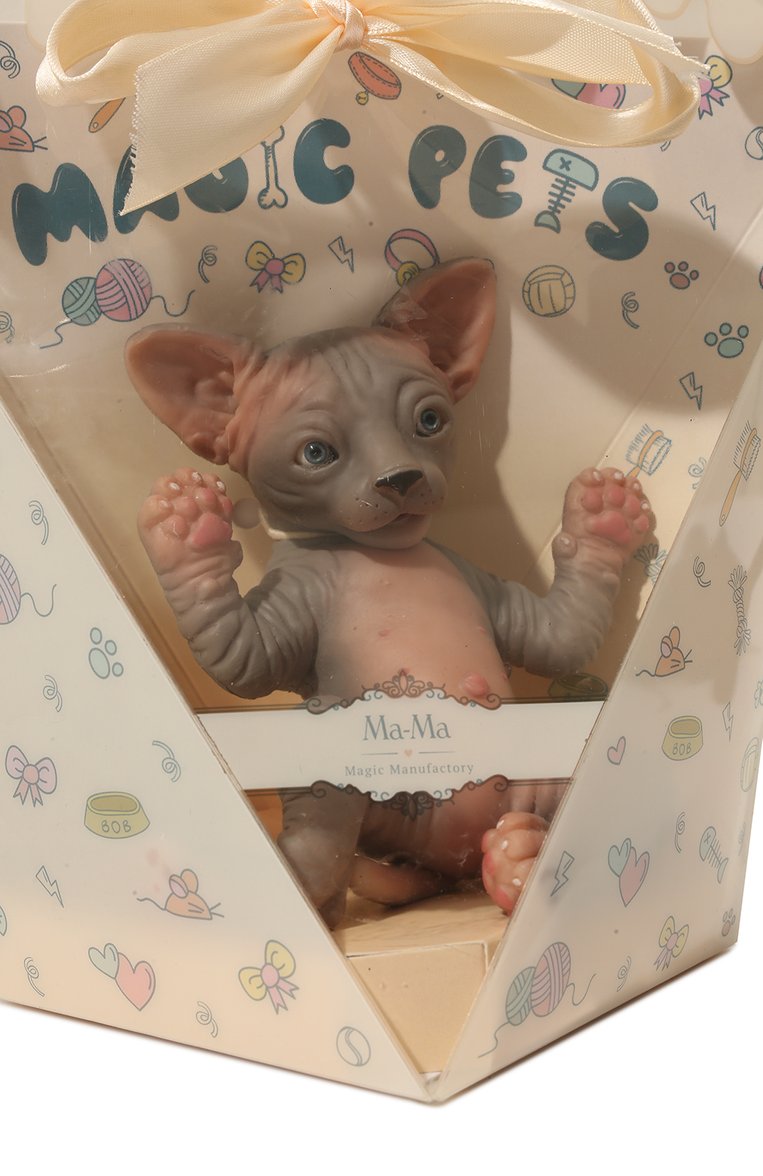 Детского игрушка котенок сфинкс MAGIC MANUFACTORY серого цвета, арт. SPMP-0001 | Фото 3 (Региональн�ые ограничения белый список (Axapta Mercury): Не проставлено; Нос: Не проставлено; Игрушки: Фигурки)