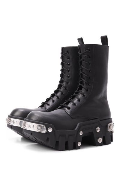 Женские кожаные ботинки bulldozer BALENCIAGA, арт. 671554/WBCQ1