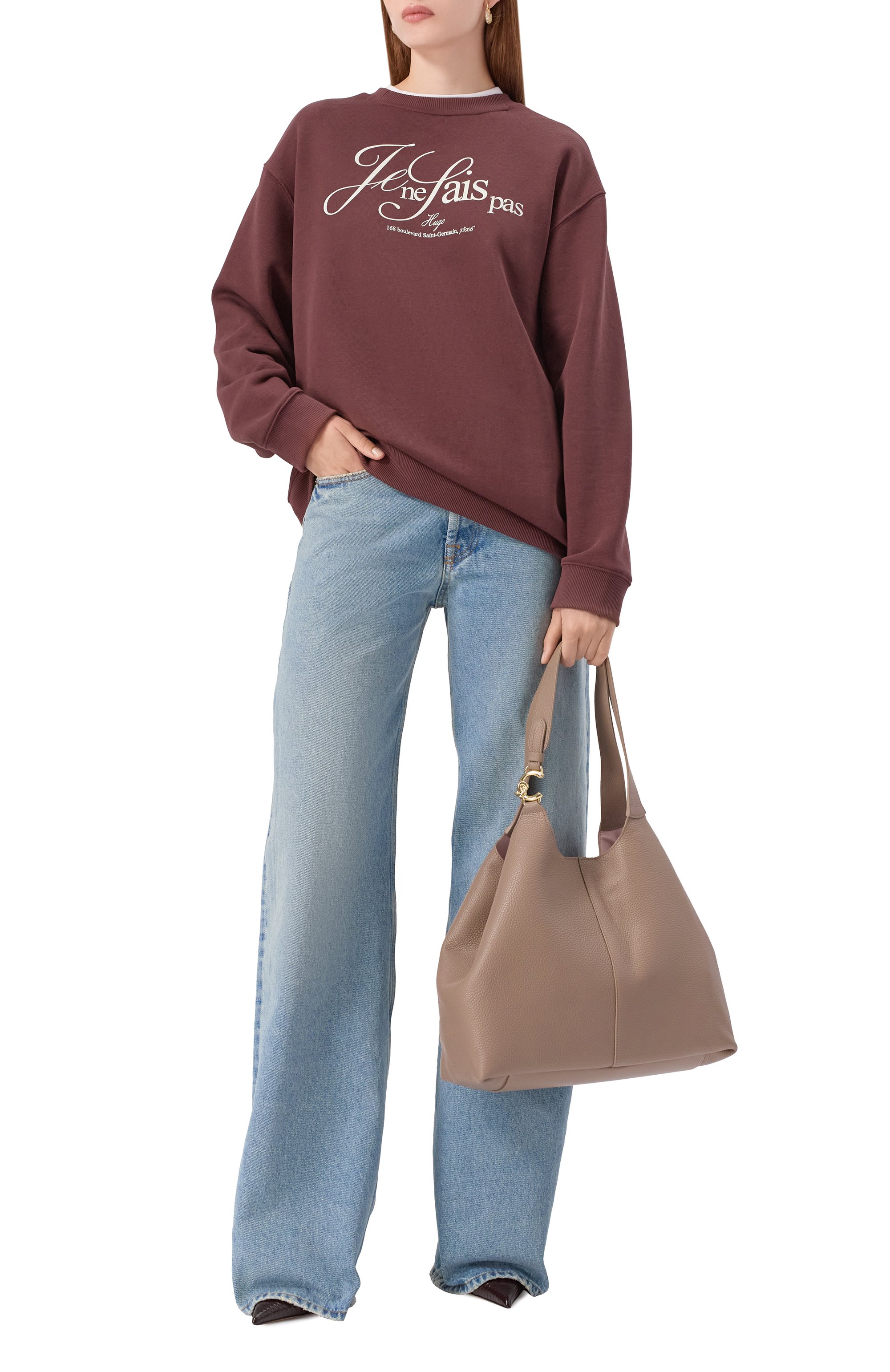 Сумка-тоут c-easy large COCCINELLE темно-бежевого цвета по цене 36750 руб., арт. E1SHA110101, фото 7 Сумка-тоут c-easy large COCCINELLE, арт. E1SHA110101, фото 7