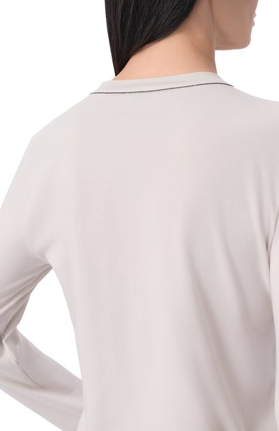 Хлопковый лонгслив BRUNELLO CUCINELLI, арт. MPT18B0107, фото 5