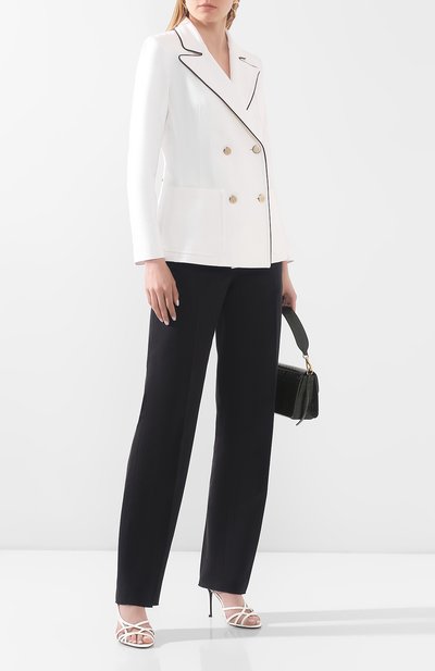 Двубортный жакет GIORGIO ARMANI белого цвета по цене 226500 руб., арт. 0SHGG0CU/T01I0, фото 2 Двубортный жакет GIORGIO ARMANI, арт. 0SHGG0CU/T01I0, фото 2