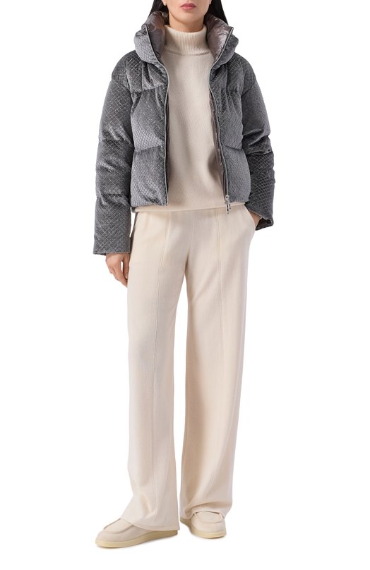 Пуховик с отделкой пайетками Herno PI002161D/12751 Серый  PI002161D/12751 Фото 2