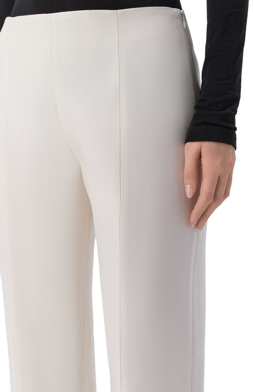 Брюки из шерсти и шелка TOTEME 261-WRB0377-FB0567 Кремовый  261-WRB0377-FB0567 Фото 5