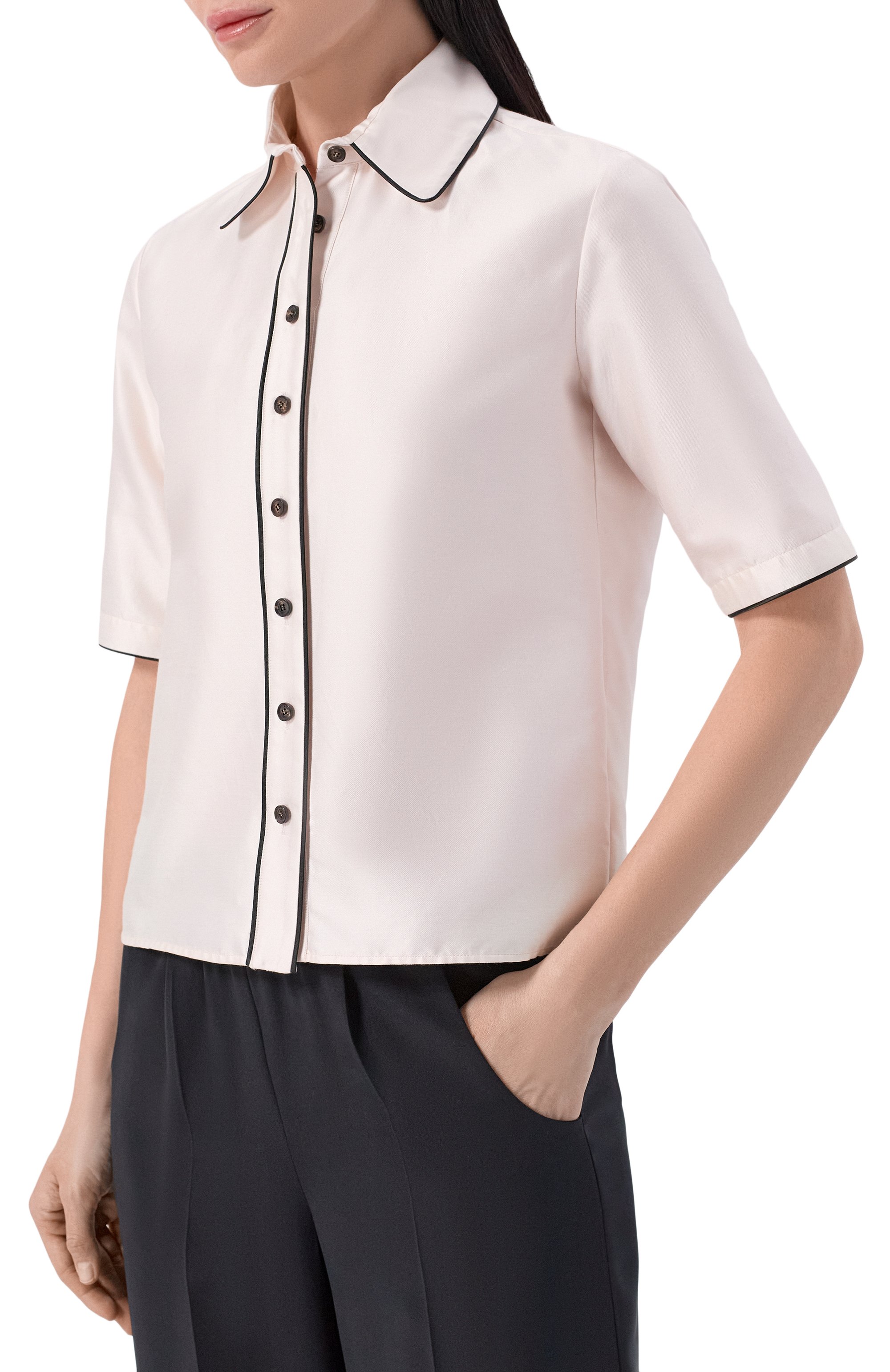 Рубашка из хлопка и шелка KITON, арт. D61462K09R19, фото 3