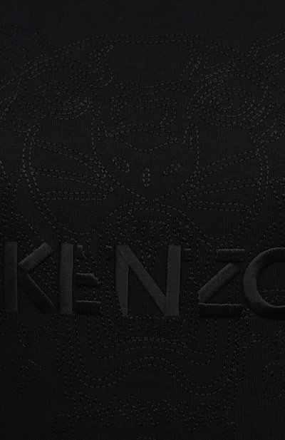 Хлопковая футболка KENZO черного цвета по цене 13350 руб., арт. FA62TS9114YH, фото 5 Хлопковая футболка KENZO, арт. FA62TS9114YH, фото 5