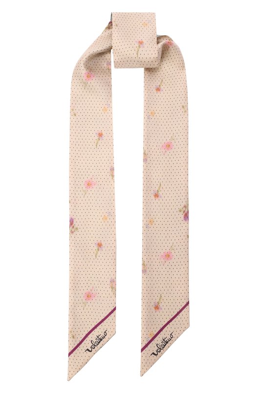 Шелковый шарф-твилли Valentino 8W2E6017/JJA Бежевый 8W2E6017/JJA