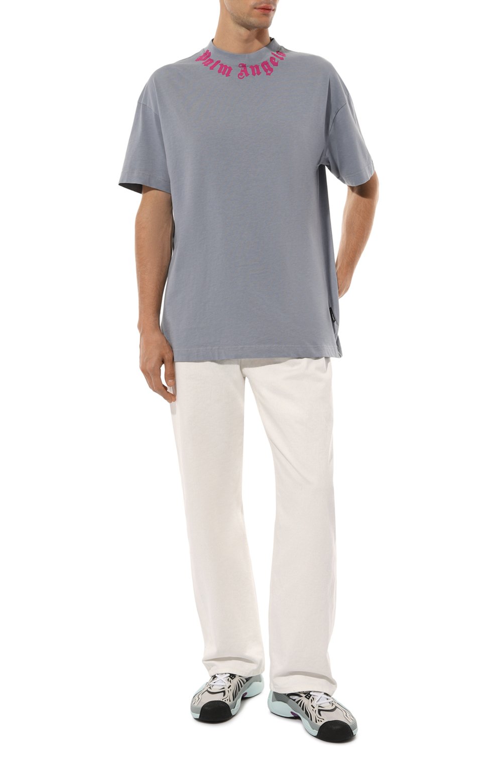 Хлопковая футболка PALM ANGELS, арт. PMAA001F24JER007, фото 2