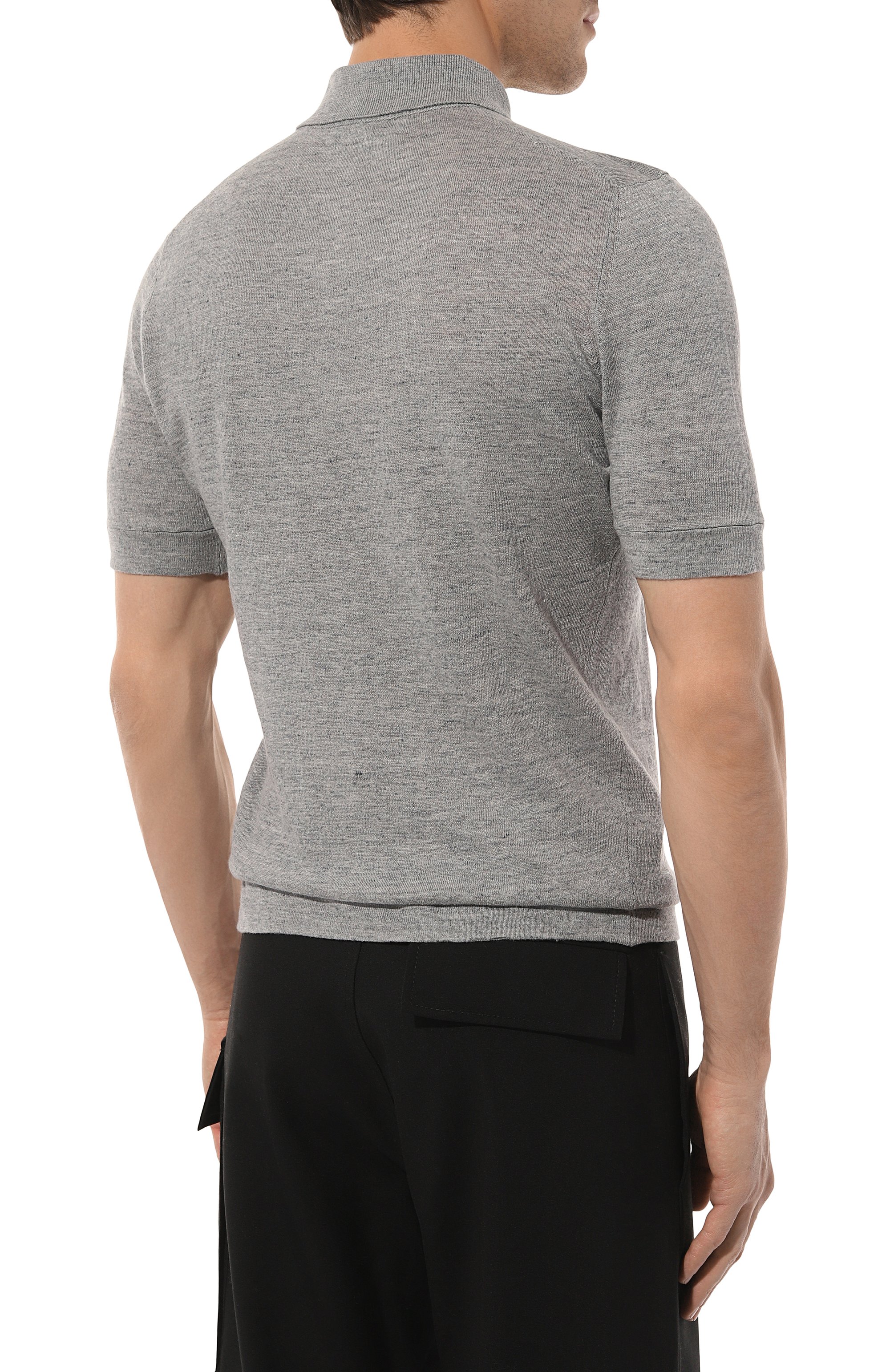 Поло изо льна и хлопка BRUNELLO CUCINELLI, арт. M2L00B2284, фото 4