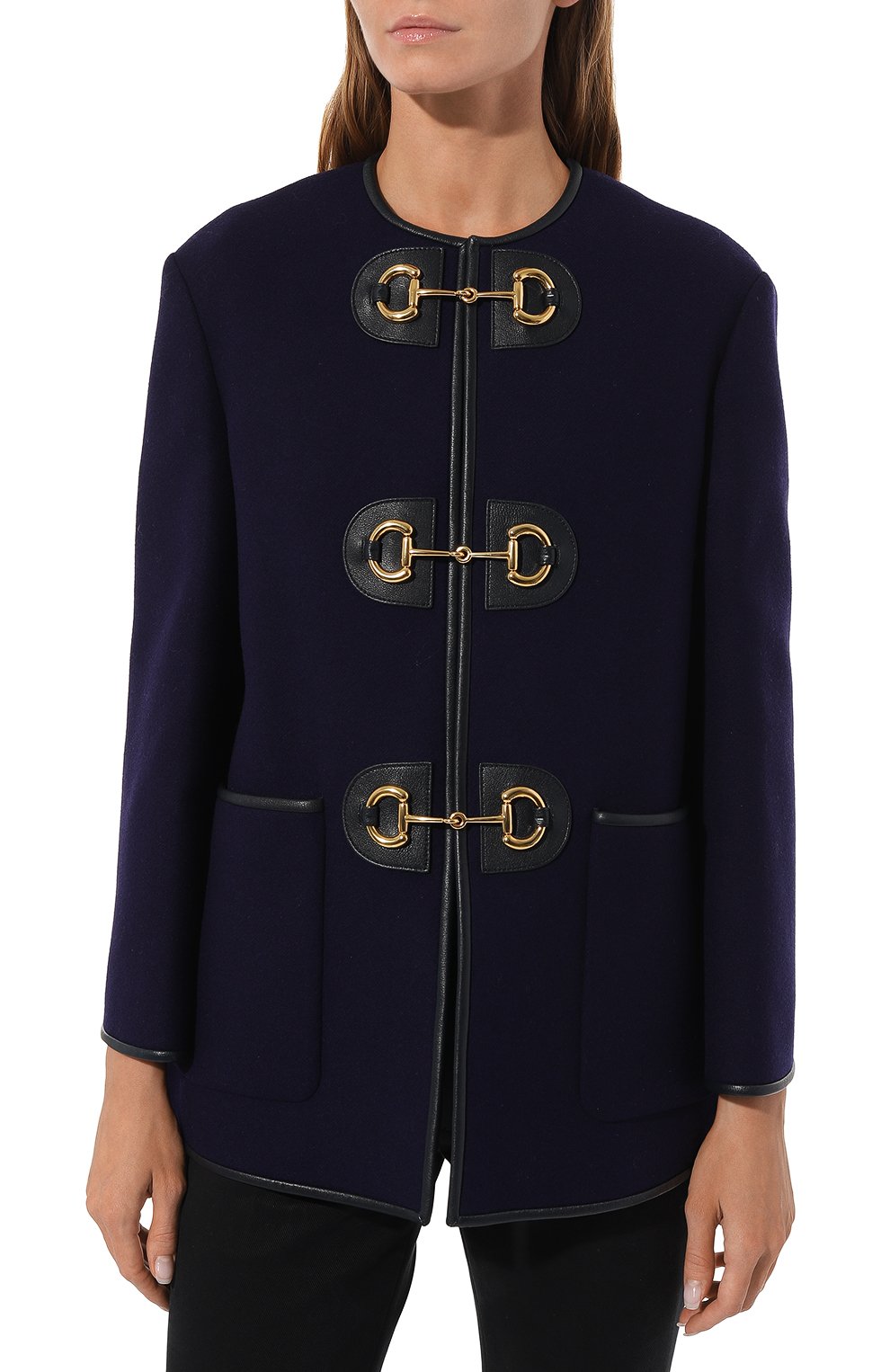 Шерстяное полупальто GUCCI, арт. 602562 Z8AGO, фото 3