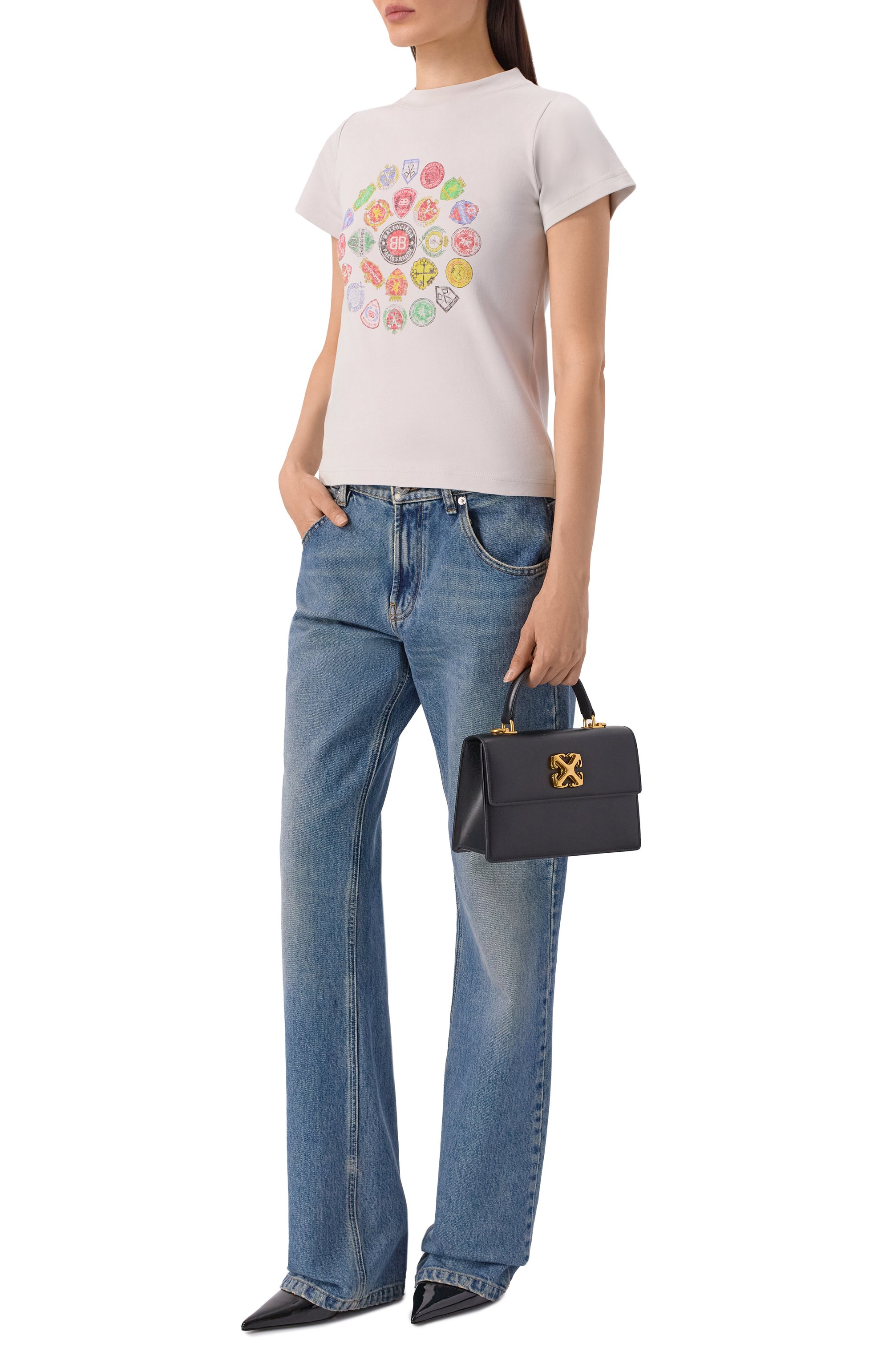 Сумка jitney 1.4 OFF-WHITE черного цвета по цене 196500 руб., арт. 0WNP050C99LEA001, фото 7 Сумка jitney 1.4 OFF-WHITE, арт. 0WNP050C99LEA001, фото 7