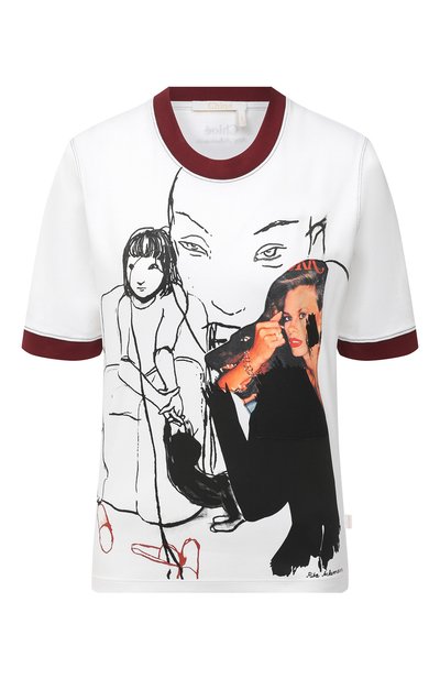 Женская хлопковая футболка CHLOÉ, арт. CHC20WJH34289