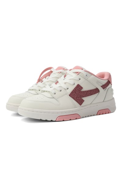 Кожаные кеды out of office OFF-WHITE, арт. 0GIA007S25LEA002/37-38