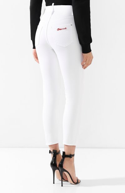 Укороченные джинсы DSQUARED2 белого цвета по цене 27650 руб., арт. S75LB0126/S44531, фото 4 Укороченные джинсы DSQUARED2, арт. S75LB0126/S44531, фото 4