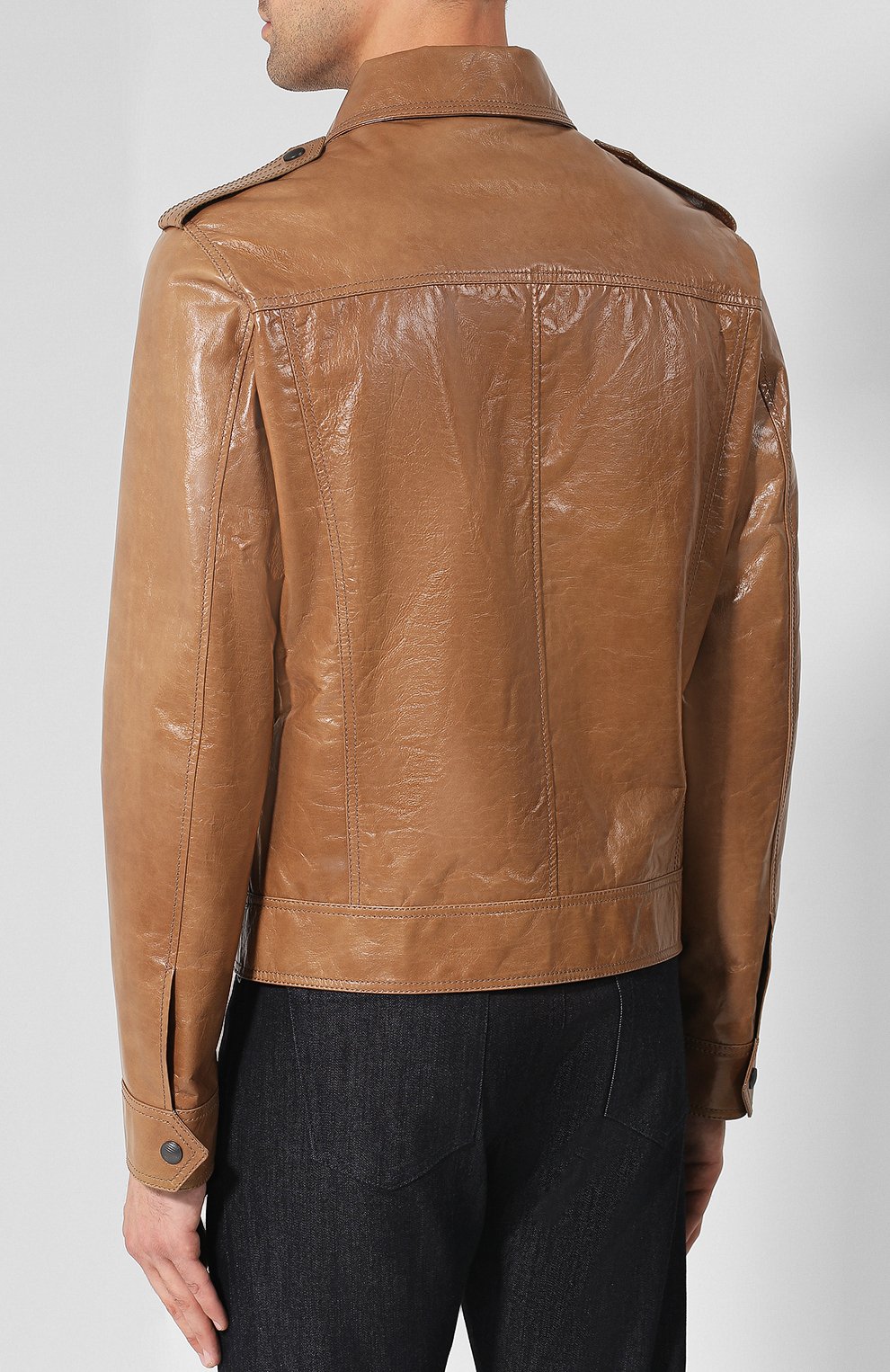 Кожаная куртка на молнии с отложным воротником BOTTEGA VENETA, арт. 513680/VEL00, фото 4