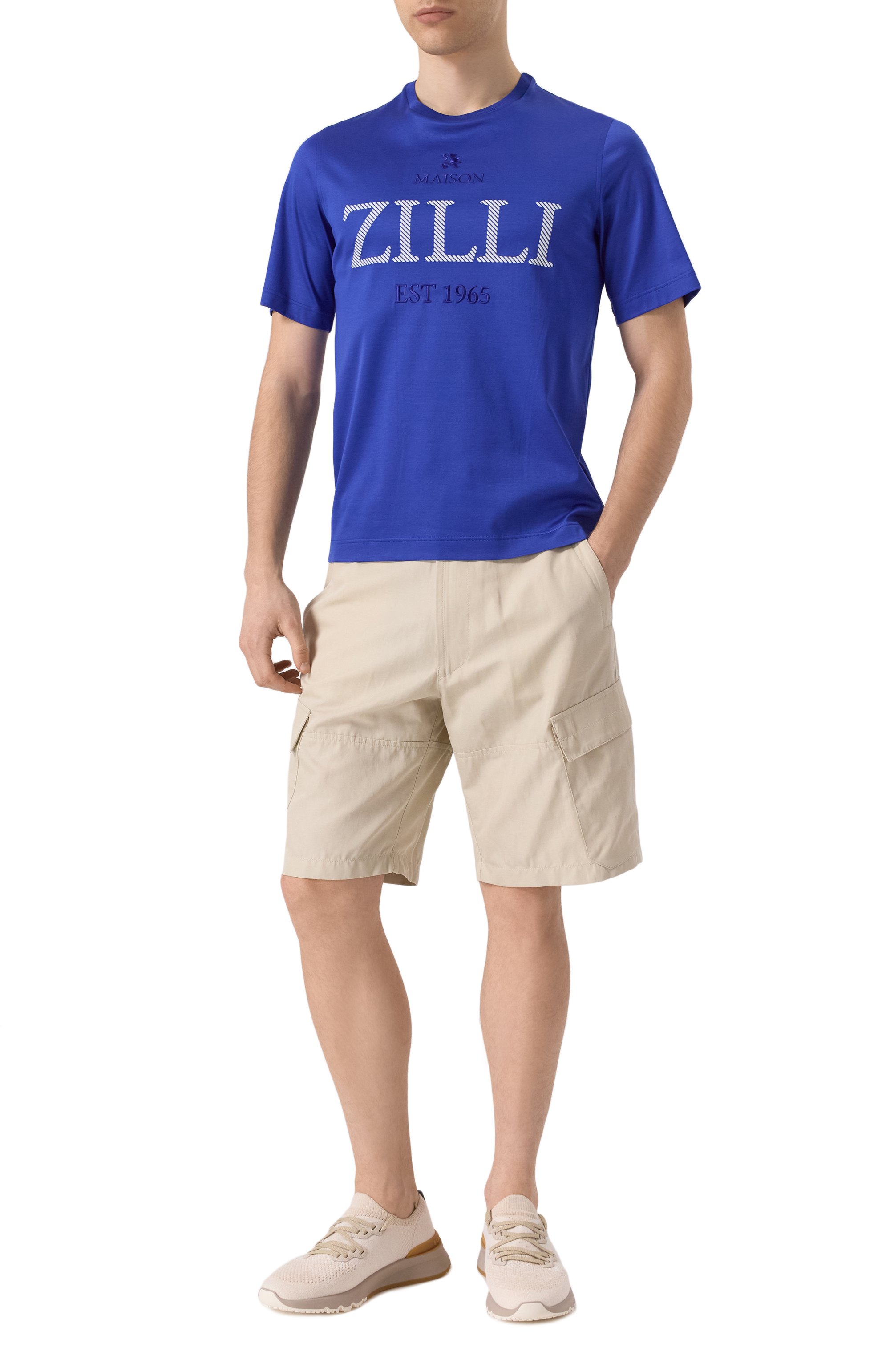 Шорты из хлопка и льна ZILLI бежевого цвета по цене 146000 руб., арт. CPPTA9M076192002U, фото 2 Шорты из хлопка и льна ZILLI, арт. CPPTA9M076192002U, фото 2