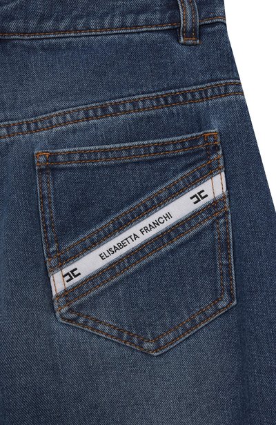 Джинсы ELISABETTA FRANCHI LA MIA BAMBINA синего цвета по цене 24350 руб., арт. EFPA323C/DF011, фото 3 Джинсы ELISABETTA FRANCHI LA MIA BAMBINA, арт. EFPA323C/DF011, фото 3