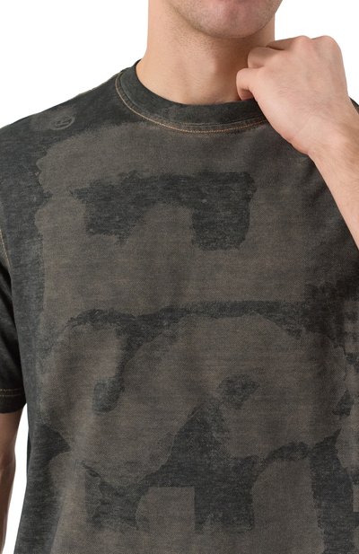 Футболка DIESEL темно-зеленого цвета по цене 11550 руб., арт. A17255/0EGBJ, фото 5 Футболка DIESEL, арт. A17255/0EGBJ, фото 5