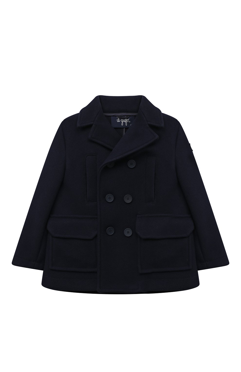 Пальто с жилетом IL GUFO темно-синего цвета по цене 49950 руб., арт. A23GP311M0138/2A-4A, фото 2 Пальто с жилетом IL GUFO, арт. A23GP311M0138/2A-4A, фото 2