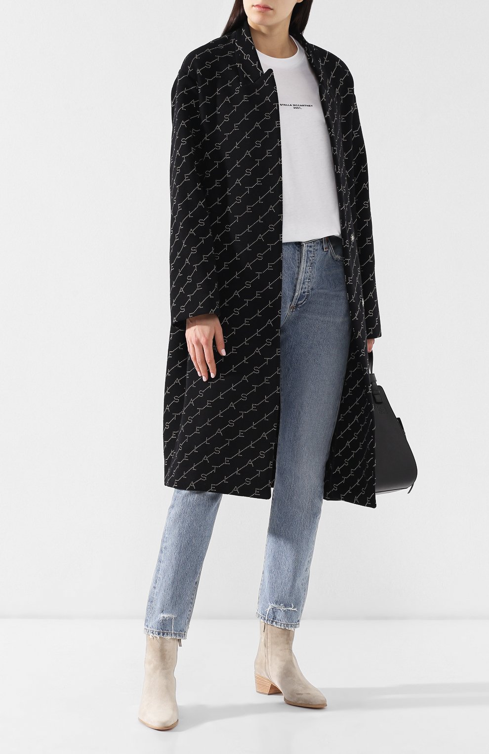Шерстяное пальто STELLA MCCARTNEY черного цвета по цене 176500 руб., арт. 549674/SMB11, фото 2 Шерстяное пальто STELLA MCCARTNEY, арт. 549674/SMB11, фото 2
