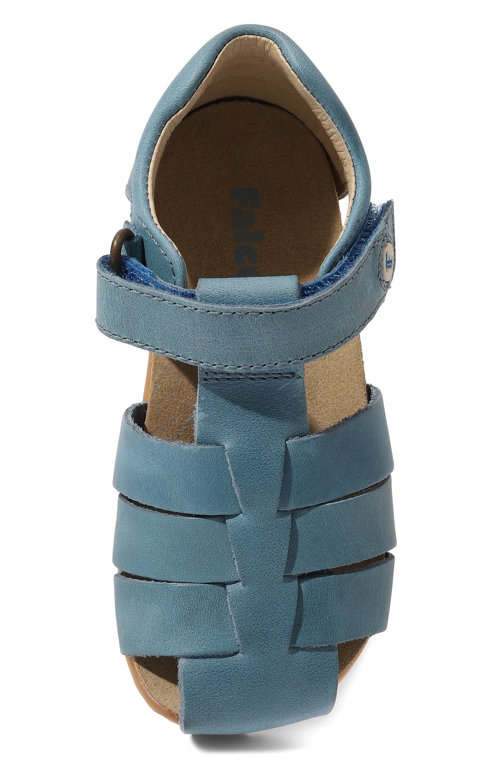 Кожаные сандалии FALCOTTO голубого цвета по цене 8370 руб., арт. 1500736/01/23, фото 4 Кожаные сандалии FALCOTTO, арт. 1500736/01/23, фото 4