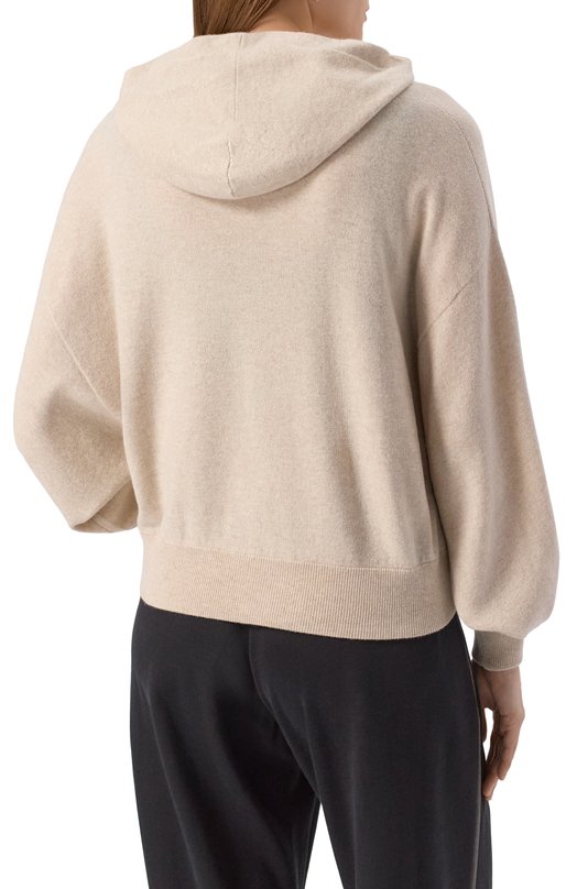 Кардиган из шерсти и кашемира Brunello Cucinelli M16244706 Бежевый  M16244706 Фото 4