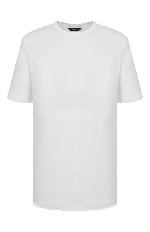 Хлопковая футболка 7 For All Mankind JSLM6140WH Белый JSLM6140WH