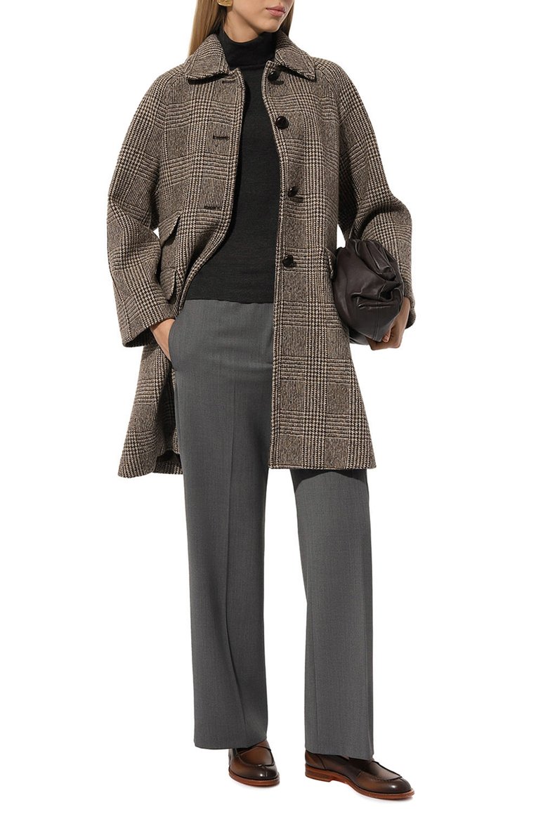 Женские брюки WEEKEND MAX MARA серого цвета, арт. PETRA | Фото 2 (Длина (брюки, джинсы): Стандартные; Драгоценные камни: Проставлено; Материал сплава: Проставлено; Материал внешний: Шерсть, Синтетический матер�иал; Стили: Кэжуэл; Силуэт Ж (брюки и джинсы): Прямые; Женское Кросс-КТ: Брюки-одежда; Re-sync: On)