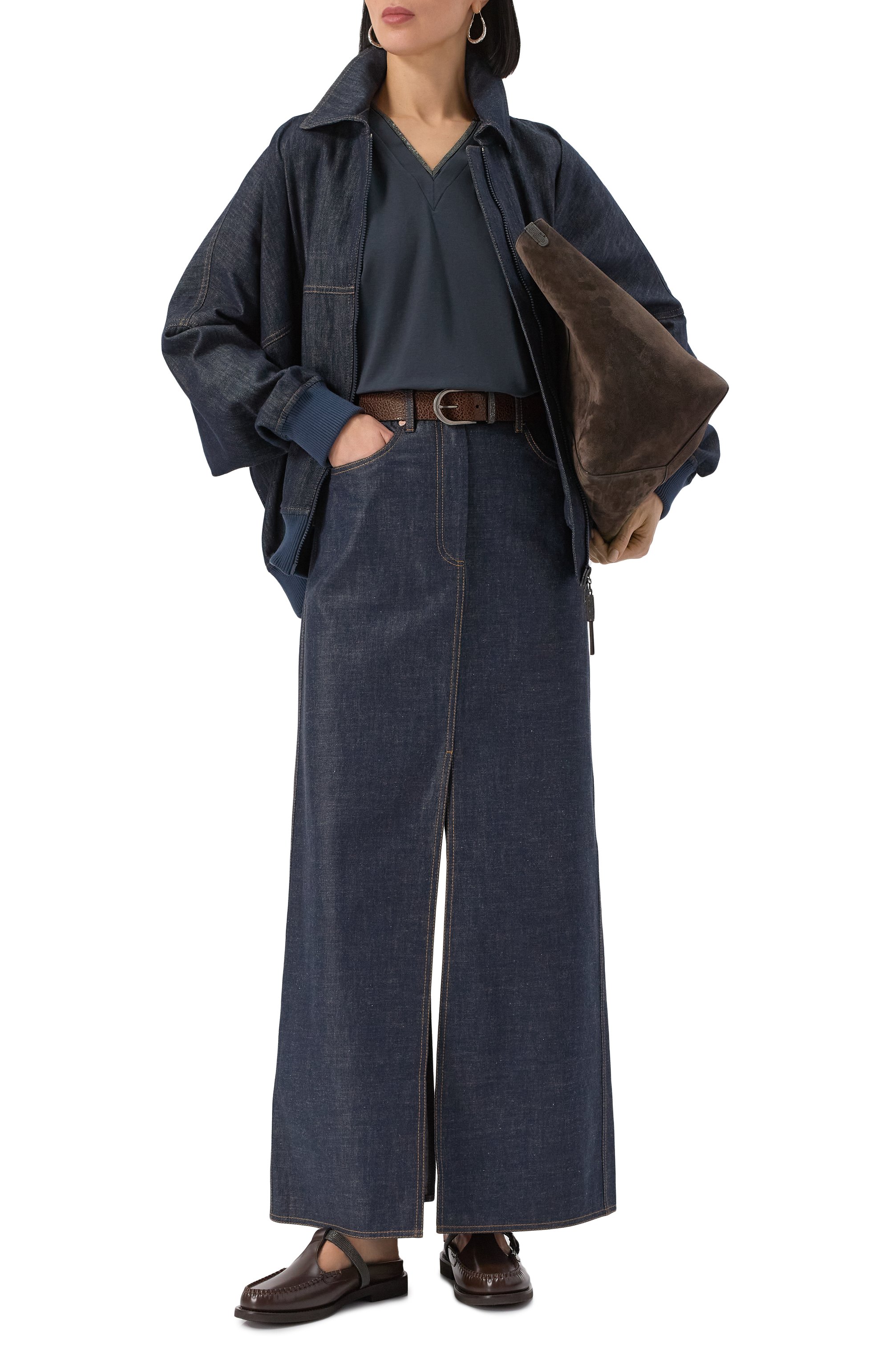 Хлопковая футболка BRUNELLO CUCINELLI, арт. MPT18BD222, фото 2