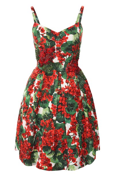 Женское платье из смеси хлопка и вискозы DOLCE & GABBANA, арт. F67G0Z/HSMY7
