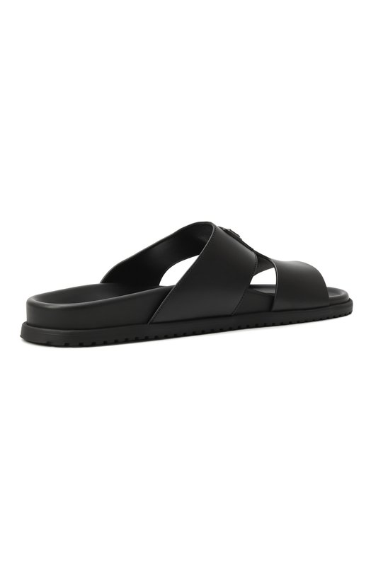 Кожаные шлепанцы Dolce & Gabbana A80506/A9Q67 Чёрный  A80506/A9Q67 Фото 5