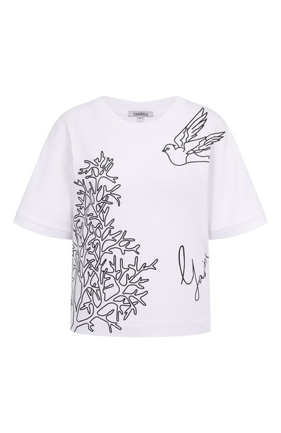 Женская хлопковая футболка YANINA, арт. T-1984P