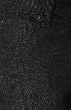 Женские джинсы DSQUARED2 черного цвета, арт. S72LB0851/S30357 | Фото 6 (Материал сплава: Проставлено; Драгоценные камни: Проставлено; Длина (брюки, джинсы): Удлиненные; Материал внешний: Деним, Хлопок; Детали: Делаве; Кросс-КТ: Деним; Силуэт Ж (брюки и джинсы): Расклешенные; Стили: Кэжуэл)