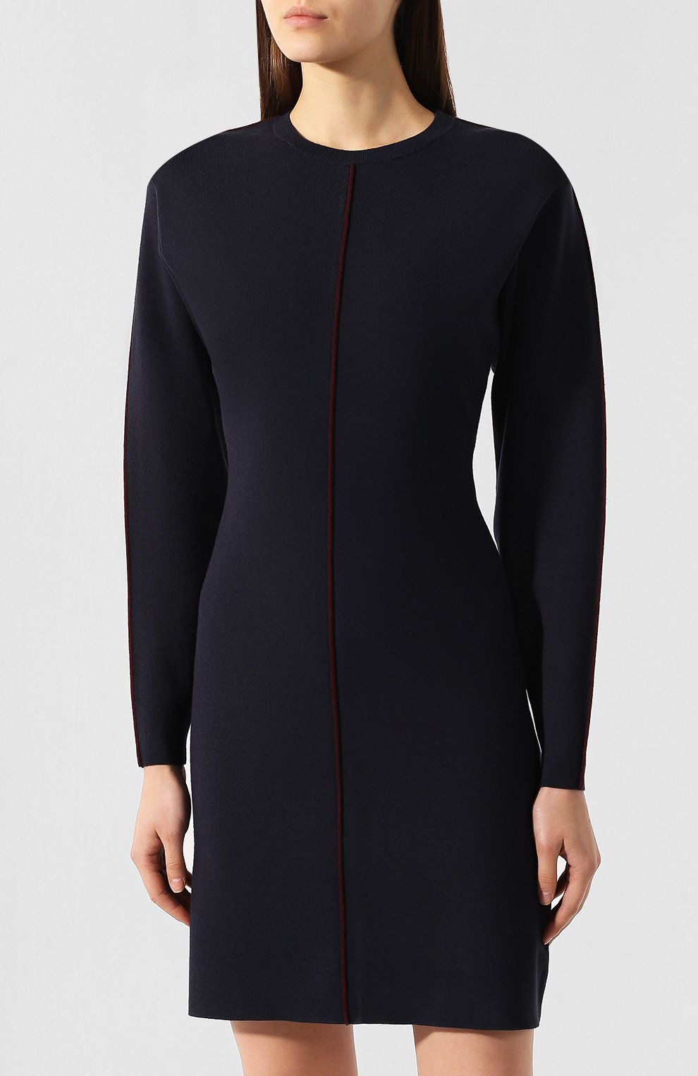 Платье VICTORIA, VICTORIA BECKHAM темно-синего цвета по цене 43900 руб., арт. KDVV 040 PAW19 VISC0SE BLEND, фото 3 Платье VICTORIA, VICTORIA BECKHAM, арт. KDVV 040 PAW19 VISC0SE BLEND, фото 3