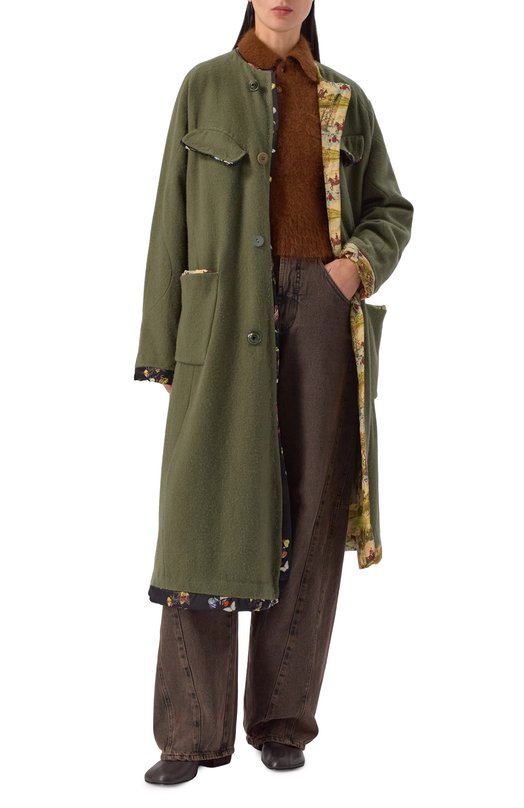 Утепленное пальто Undercover UC2E1306 Зелёный  UC2E1306 Фото 2