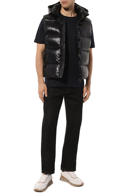 Футболка из шелка и хлопка Giorgio Armani 3KSM77/SJZHZ Синий  3KSM77/SJZHZ Фото 2