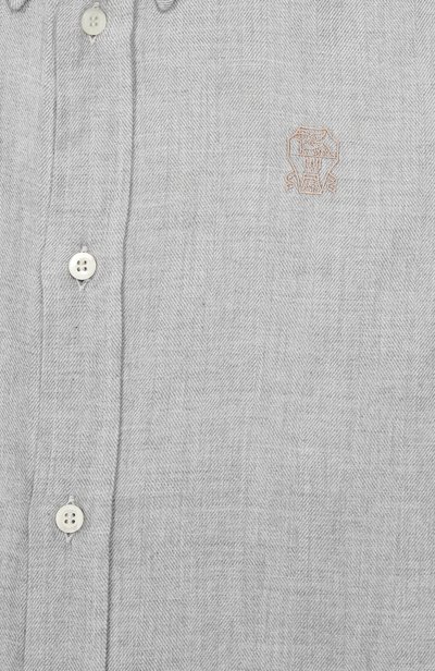 Рубашка из хлопка и лиоцелла BRUNELLO CUCINELLI, арт. BY637C323B, фото 3