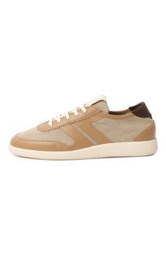Мужские комбинированные кеды gz league GIUSEPPE ZANOTTI DESIGN бежевого цвета, арт. RM50006 | Фото 4 (Подошва: Массивная; Материал внешний: Текстиль, Натуральная кожа; Материал внутренний: Натуральная кожа; Стили: Классический; �Кросс-КТ: Низкие; Материал утеплителя: Без утеплителя)