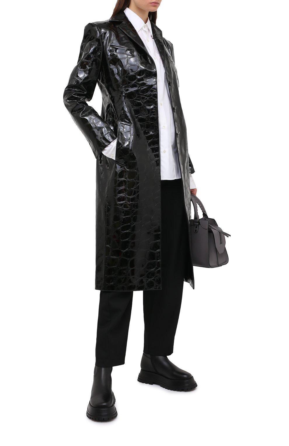Кожаное пальто ALEXANDER WANG черного цвета по цене 236000 руб., арт. 1WC2203139, фото 2 Кожаное пальто ALEXANDER WANG, арт. 1WC2203139, фото 2