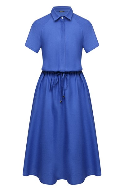Женское платье из хлопка и льна KITON, арт. D51339H07724