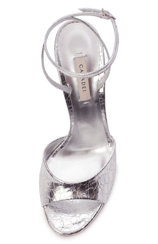 Кожаные босоножки Blade 100 Casadei 1L413B100M/C2928 Серебряный  1L413B100M/C2928 Фото 6